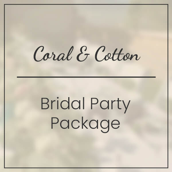 coral cotton bridal party package