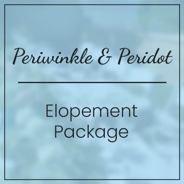 periwinkle peridot elopement package