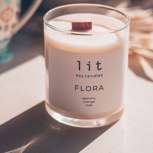 Lit Soy Candles