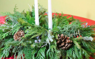 How to: Create A Holiday Themed Greenery Centerpiece